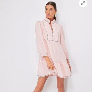 Tuckernuck Pink Ruffled Popover Mini Dress